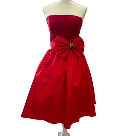 Vintage Red 1987/80's Pantagis Dress Size 7/8 - Picture 1 of 1